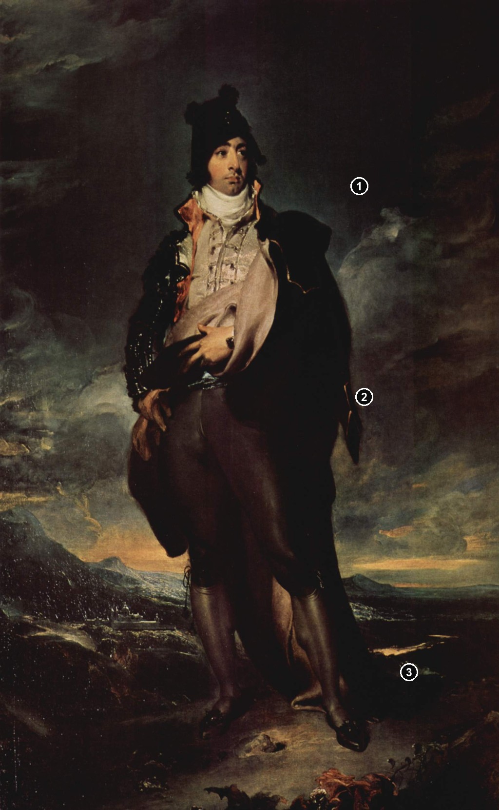 Annotated details from Lord Mountstuart by Thomas Lawrence